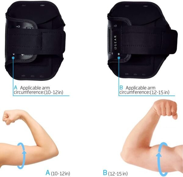 Running Exercise Armband for iPhone 16, 15, 14, 13, Pro and Galaxy S23, S22, S10, S9 with Card Holder [Retail] - Image 5