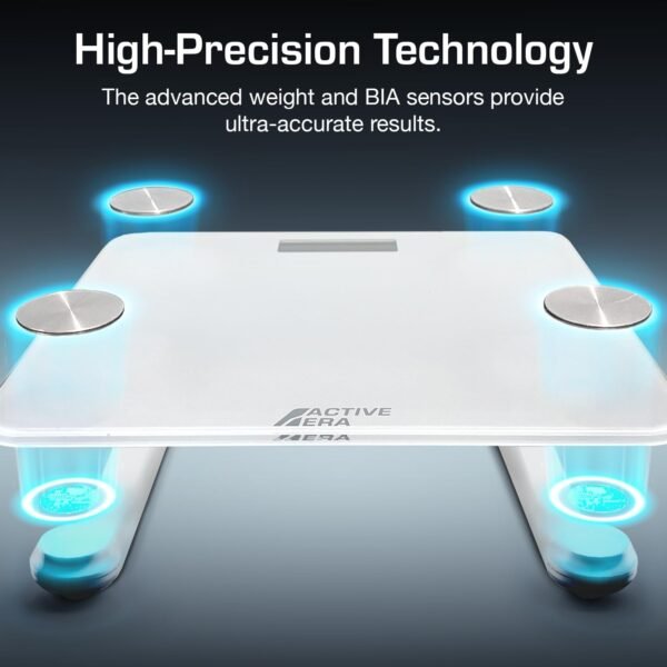 Active Era Digital Bathroom Bluetooth Scales Weight and Body Fat - Fit Track Scale Calculates BMI, Body Fat Percentage, Muscle Mass - Apple Health, Google Fit & Fitbit Compatibility (White) - Image 6
