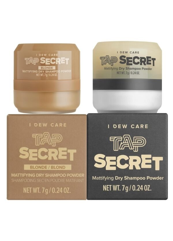I DEW CARE Root Touch Up & Dry Shampoo Powder Set - Tap Secret Blonde + Original | Covering for Grey hair, Strengthening & Volumizing, Oil Control, Refillable, Travel size - Image 2