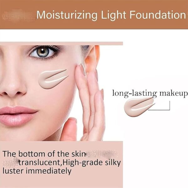 Updo Foundation, Korean Foundation, Uodo Matte Face Makeup Liquid Foundation Primer, Hydrating Waterproof and Light Long Lasting Foundation, Invisible Foundation Makeup (W03,Hydrating) - Image 8