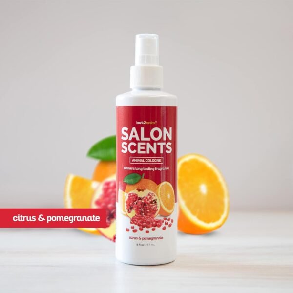 Bark2Basics Salon Scents Pet Grooming Cologne - 8 oz, Natural Professional Groomer Perfume for Dogs and Cat, Long Lasting, Deodorizing, (Citrus and Pomegranate) - Image 5