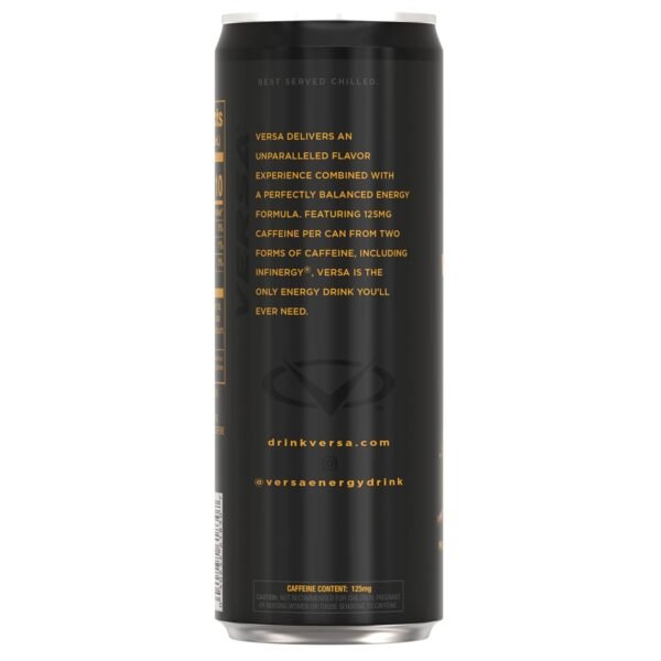 PEScience VERSA Energy, Mandarin Orange Mango, Carbonated Sugar Free 125mg Caffeine Energy Drink, Case of 12 - Image 7