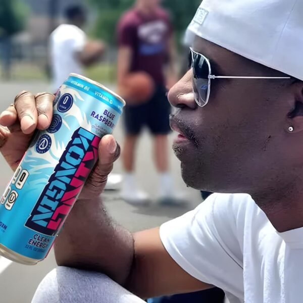 King Kongin Blue Raspberry Sugar Free, zero Calorie Energy Drinks | 200mg of Natural Caffeine Pre Workout Performance with Energy & Focus & No Artificial Colors -Taurine - Gluten-Free & Vegan Antioxidants | Biotin B Vitamins | D vitamins | Zero Sugar | 0 Calories | 12 Fl Oz Cans (12 Pack) - Image 10