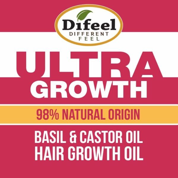 Difeel Ultra Hair Growth Oil Infused with Basil and Castor Oil 7.1 ounce - Image 4
