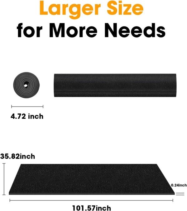 Fitness Equipment Mat and Floor Protector, Extrage Large and Thick, Compatible for Treadmills, Elliptical, Exercise Bikes, Stationary Cycles and Rowing Machine,102"x38", 6mm Thick - Image 3