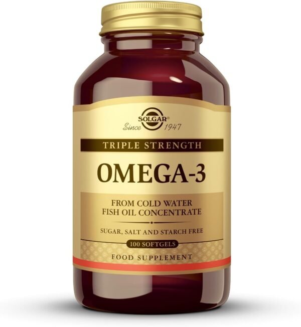 Solgar Triple Strength Omega-3 950 mg, 100 Softgels - Supports Cardiovascular, Joint & Skin Health - Heart Healthy Supplement - Essential Fatty Acids - Non GMO, Gluten/ Dairy Free - 100 Servings - Image 2