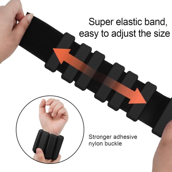 Wearable wrist weights and ankle weights ，1-2 lb. per pair， Soft touch adjustable Counterweight，ankle weights for women and man，gym Aerobic exercise, rehabilitation training, dance, swimming ，run - Image 6