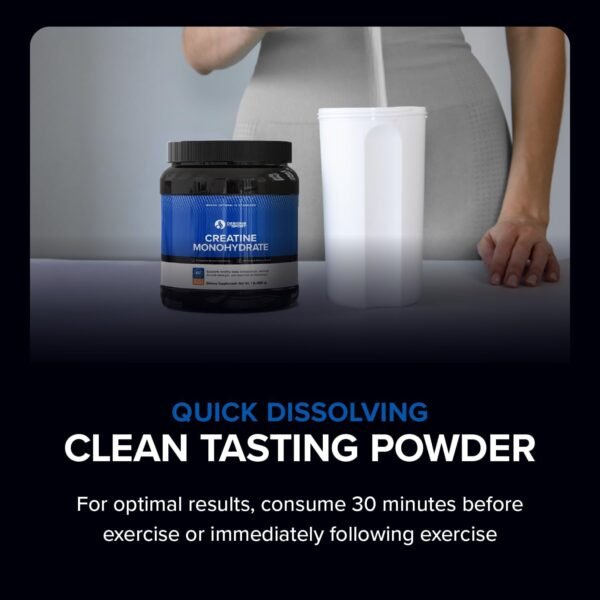 Creatine Monohydrate Powder - NSF Certified for Sport Creatine Supplement to Support Muscle Recovery, Pre + Post Workout Strength and Energy (1 lb / 90 Servings) - Image 6