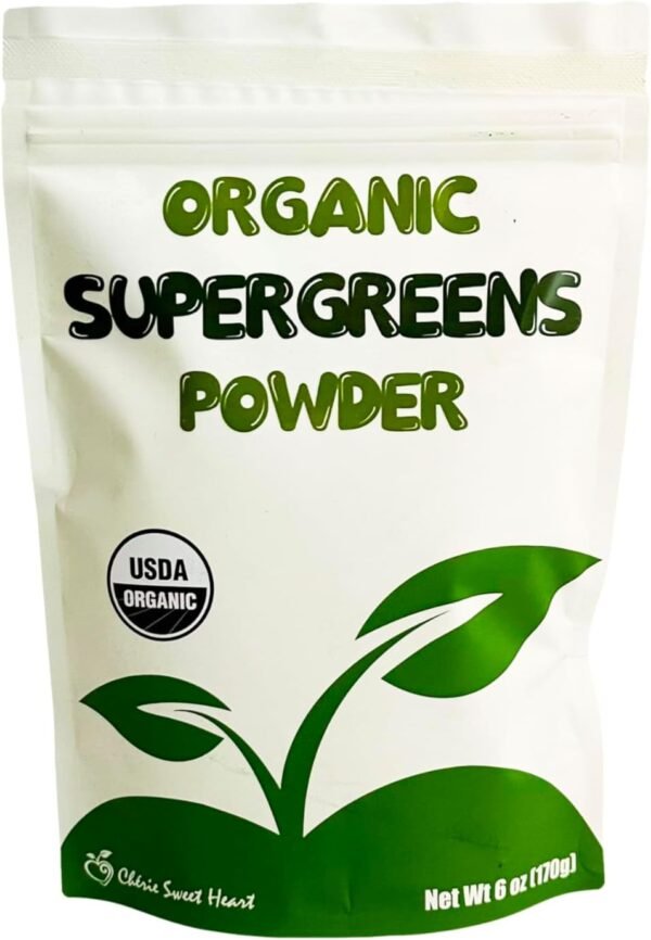 Cherie Sweet Heart Supergreens Powder - Green Superfood - Organic Greens Powder Super Greens - Smoothie Powder - Superfood Powder - Powdered Greens - 6 oz Super Greens Powder - 34 Servings - Image 2