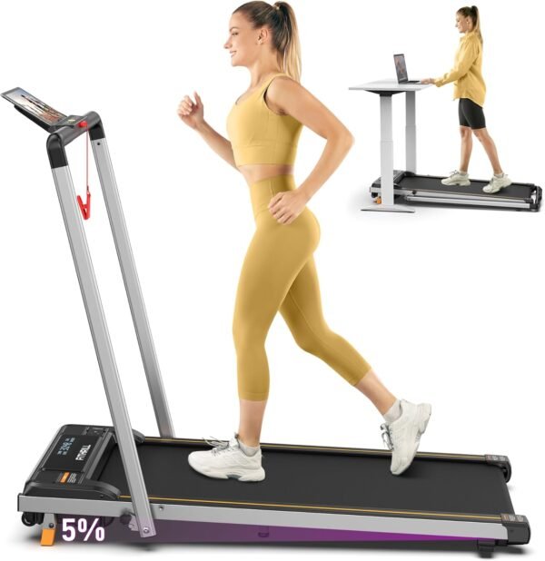Walking Pad Under Desk Treadmill for Home Office Small Spaces with Incline, 3 in 1 Portable Mini Walking Jogging Running Compact 2.5 HP Machine - Image 2