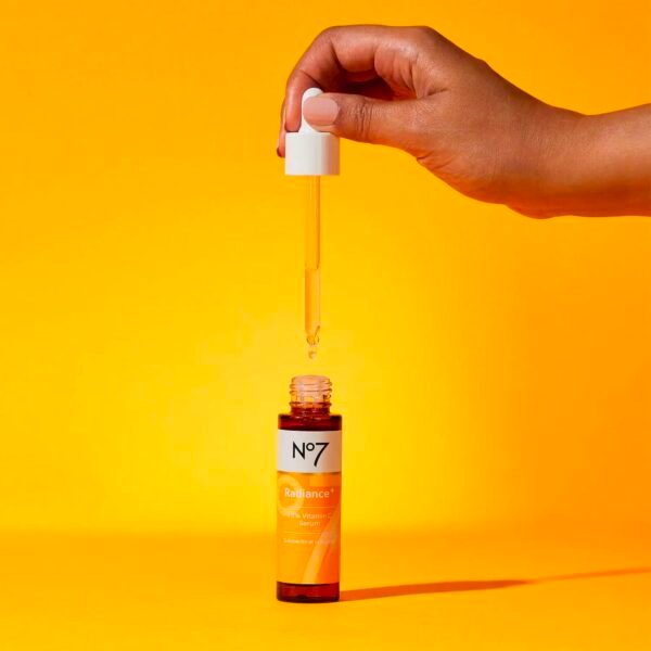 No7 Radiance+ 15% Vitamin C Serum - Face Serum for Glowing Skin - Re-energizing Vitamin C Facial Serum for Dull Skin - Skin Care Serum for Daily Use (0.84 oz) - Image 8