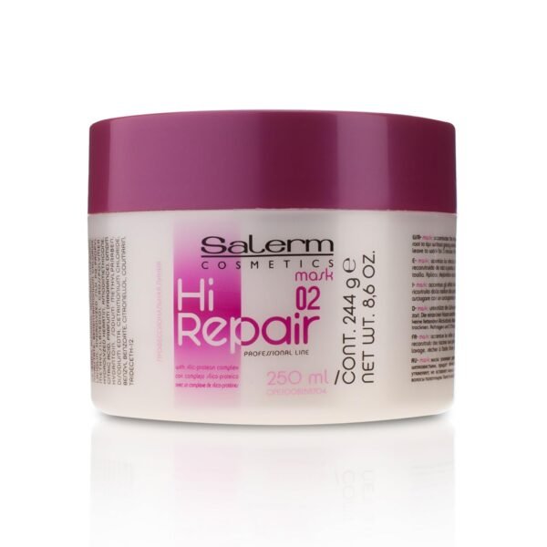 Salerm - Repairing Hair Mask - Hi Repair Mask 02-250 ml - Deep Hydration for Damaged Hair - Repairs and Rejuvenates - Shinier and Softer Hair - Immediate Effect - Image 2