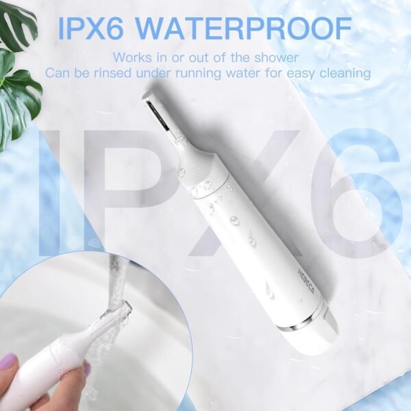 Nose Hair Trimmer for Women and Men, 3-in-1 Electric Facial Hair Removal Rechargeable Portble Waterproof Face Shaver Razor for Nose Ear Eyebrow Peach-Fuzz Lips Chin FT3001 - Image 8