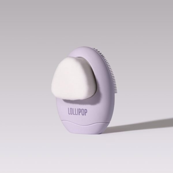 LOLLIPOP Palm Size Dual-Sided Silicone Face Exfoliator, Face Scrubber, Synthetic Face Brush Cleanser, Facial Cleansing Brush for Massage, Plum - Image 6