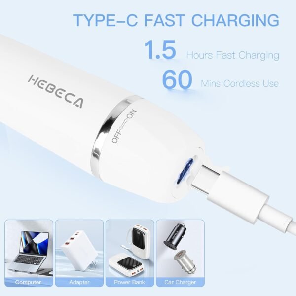Nose Hair Trimmer for Women and Men, 3-in-1 Electric Facial Hair Removal Rechargeable Portble Waterproof Face Shaver Razor for Nose Ear Eyebrow Peach-Fuzz Lips Chin FT3001 - Image 7