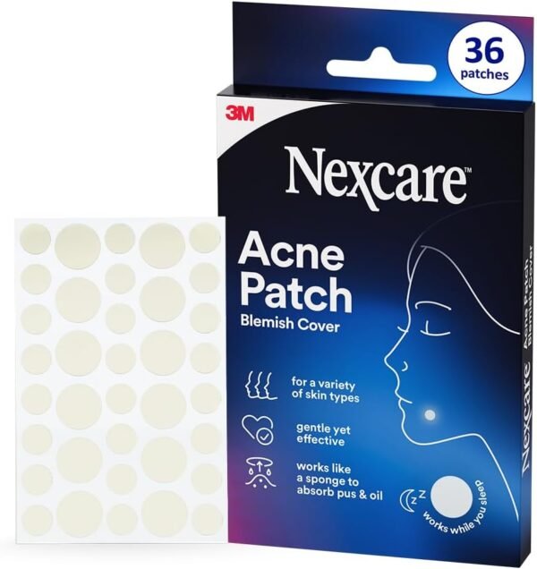 Nexcare Acne Cover, Skin Cover Absorbs Pus and Oil From Clogged Pores, Suitable Skincare for Most Skin Types - 36 Acne Covers - Image 2