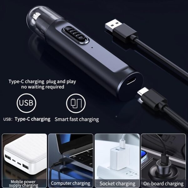 Nose Hair Trimmer for Men Women, USB Rechargeable Electric Ear Nose Hair Trimmer Clipper, Professional IPX7 Waterproof Dual Edge Blades for Easy Cleaning - Image 4