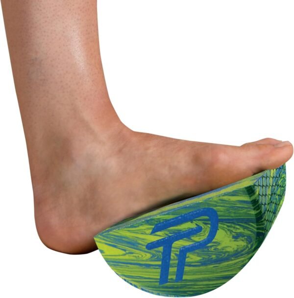 Pro-Tec Calf Stretcher, Blue, Green, Fitness, Balance Memory Foam, Recovery Training, Textured Surface, Toning, Calf Flexibility, Achilles Tendon stretch, Plantar Fascia stretch, Men & Women - Image 2