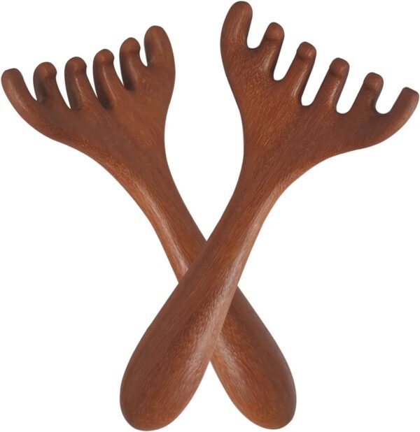 Wood Scalp Massager 2 Pcs, Head Massager Comb for Deep Relaxation & Stress Reduction, Head Scalp Massage Tool for Father's Day and Mother's Day Gifts - Image 2