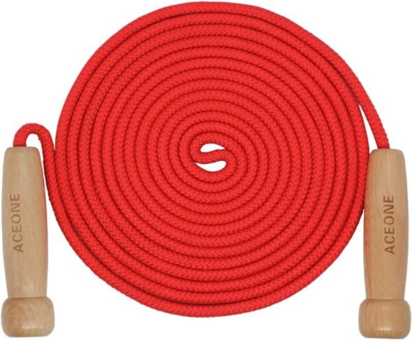 16 FT Long Jump Rope for Kids, Adjustable Double Dutch Skipping Rope with Wooden Handle, Multiplayer Team Jumping Rope for Outdoor Fun, School Sport, Party Game, Birthday Gift - Image 2