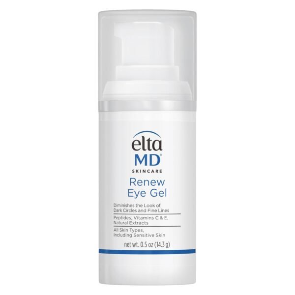 EltaMD Renew Eye Gel, Serum for Dark Circles and Puffiness, Under Eye Serum for Face, Anti Aging, Minimizes Fine Lines and Wrinkles, 0.5 oz Pump - Image 2
