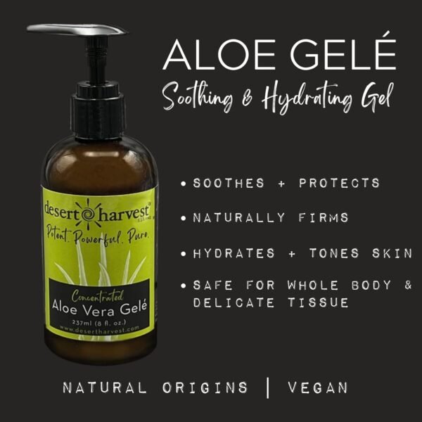 Desert Harvest Aloe Vera Gelé, Moisturizing Gel, pH-Balanced, Cold-Pressed Aloe-based Soothing & Hydrating Gel (16 oz) - Image 5
