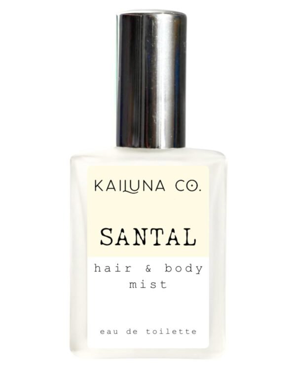 Santal Natural Hair & Body Mist Spray, Pure Essential and Fragrance Oils, Alcohol-Free, Handmade in California, 0.5Fl Oz - Image 2