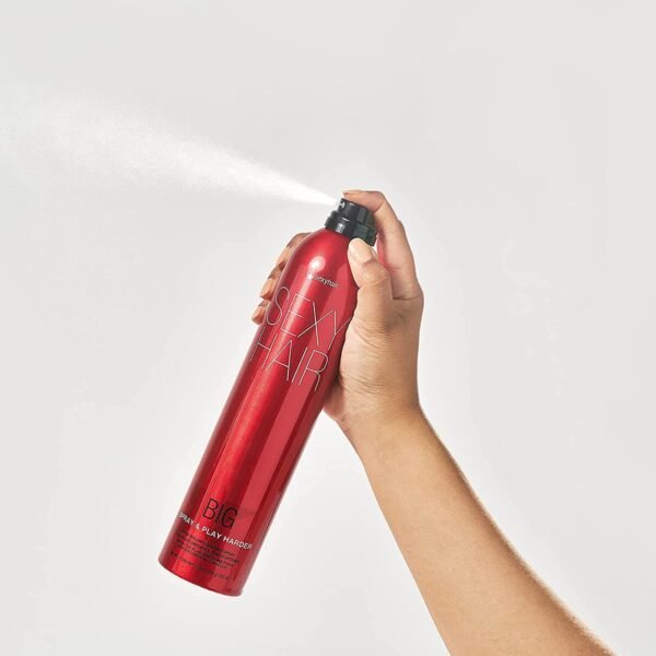 SexyHair Big Spray & Play Harder Firm Volumizing Hairspray | All Day Hold and Shine | Up to 72 Hour Humidity Resistance - Image 4