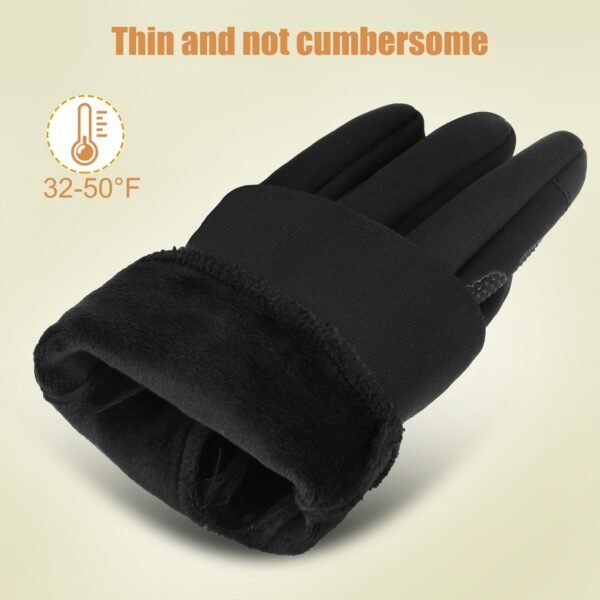 ihuan Thin Winter Running Gloves for Women Men, Sensitive Touchscreen Fingers for Cold Weather, Windproof Thermal Material for Working and Outdoor Sports, Soccer Cycling Camping Hiking Driving. - Image 3