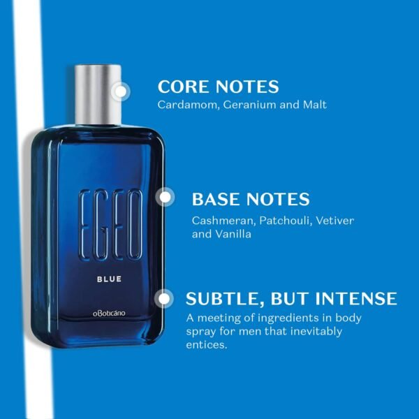 O BOTICARIO Egeo Blue Eau de Toilette, Long-Lasting, Fresh Citrus & Woody Men's Cologne Fragrance, 3 Ounce - Image 4