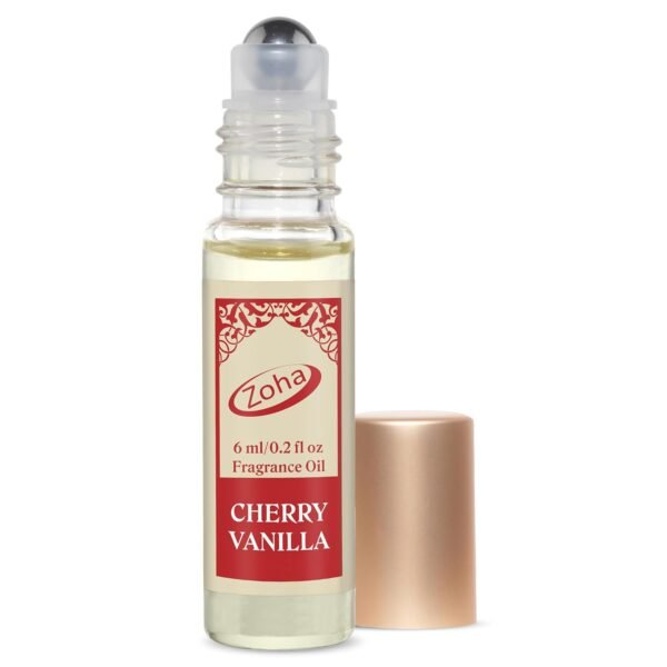 Zoha Cherry Vanilla Oil Perfume for Women & Men, Roll On Perfume Oil and Cherry Perfume Spray, Alcohol Free Skin Moisturizing Cherry Blossom Oil Perfume - Image 2