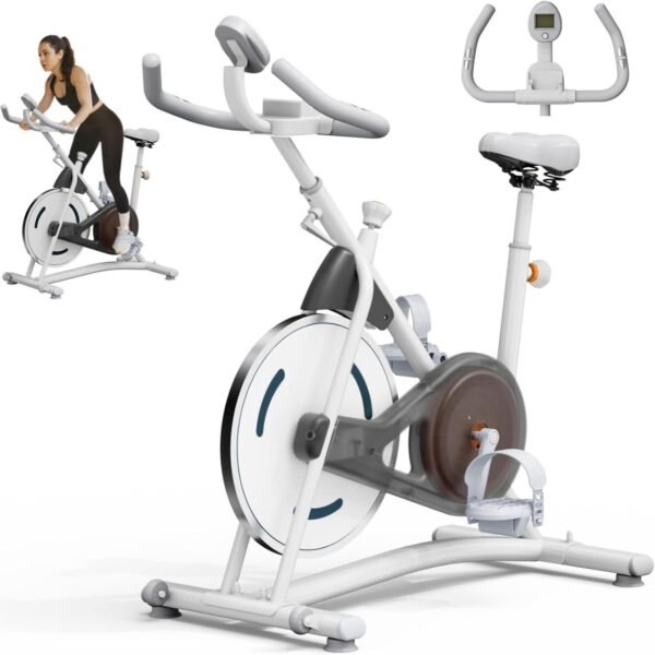 NAYSAYE Exercise Bike, Adjustable Stationary Bikes with Smartphone Mount, Professional Exercise Bike with Digital Pulse Display for Home and Office - Image 2