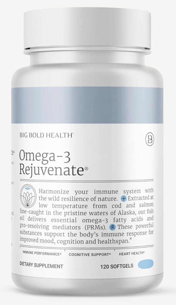 2 Month Supply - Omega-3 Rejuvenate Fish Oil Supplement, Wild Alaskan Cod and Sockeye Salmon Fish Oil, Lemon Flavor —Omega-3 Fatty Acids with EPA, DHA, & DPA— 120 Softgels - Image 2