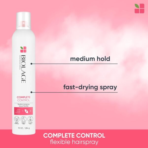 BIOLAGE Styling Complete Control Hairspray - For All Hair Types, Adjustable Control Hairspray For Volume, Texture & Hold, Paraben-Free, 10 Oz - Image 5