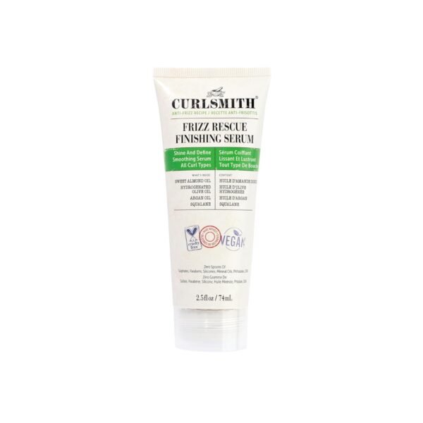 CURLSMITH - Frizz Rescue Finishing Serum, Oil-to-Gel Hair Serum, Tame Frizz, Add Shine, Humidity Protection, For All Curl Types, Vegan, 74ml/2.5 fl oz - Image 2