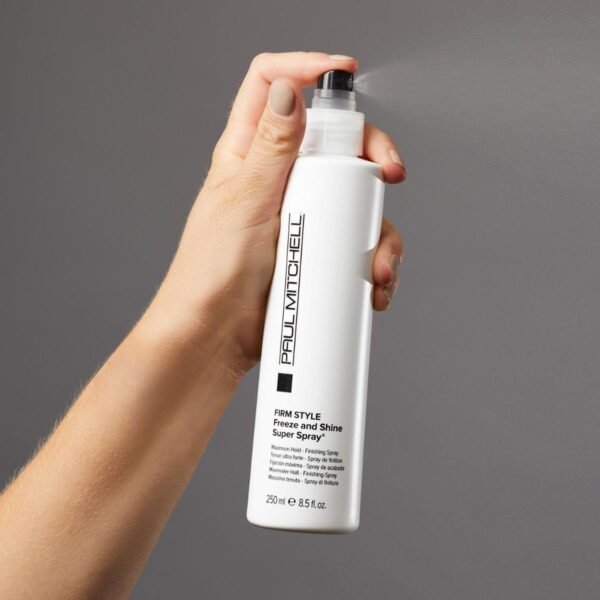 Paul Mitchell Freeze and Shine Super Hairspray, Maximum Hold, Shiny Finish Hairspray, For Coarse Hair - Image 3