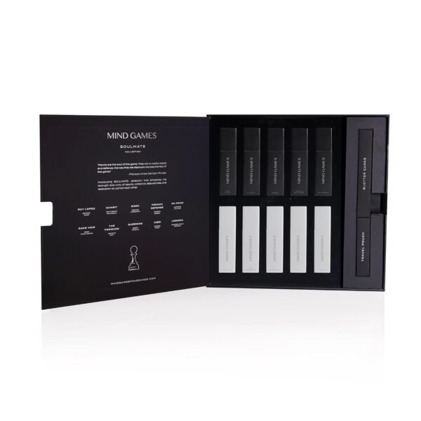 MIND GAMES 10 Piece Soulmate Discovery Limited Edition Set - Mini Perfume Set for Women & Men - Luxury Fragrances for Gifts - Sample Group of Designer Perfume - Image 2