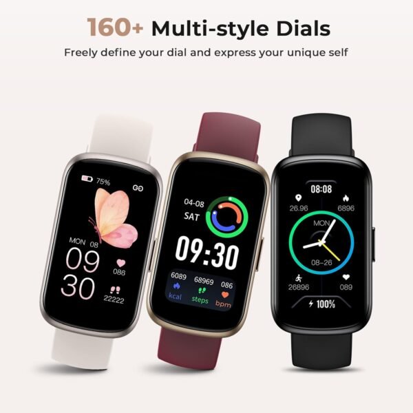 Fitness Tracker with 24/7 Heart Rate, Blood Oxygen, Sleep Monitor, 3ATM Waterproof Fitness Watch/Smart Watch/Activity Tracker, Pedometer/Step Counter, Calorie Tracker for Women Men, Starlight - Image 6