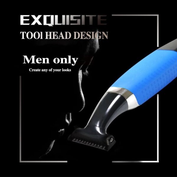 KEMEI Electric Razor, Beard Trimmer Men, Waterproof Beard Grooming,Cordless USB Rechargeable Body Groomer and Hair Remover for Eyebrow, Beard Facial& Body Hair for Men and Women,Blue - Image 7
