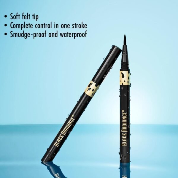 Black Radiance Fine Line Waterproof Liquid Eyeliner Pen - Black Velvet - Image 3