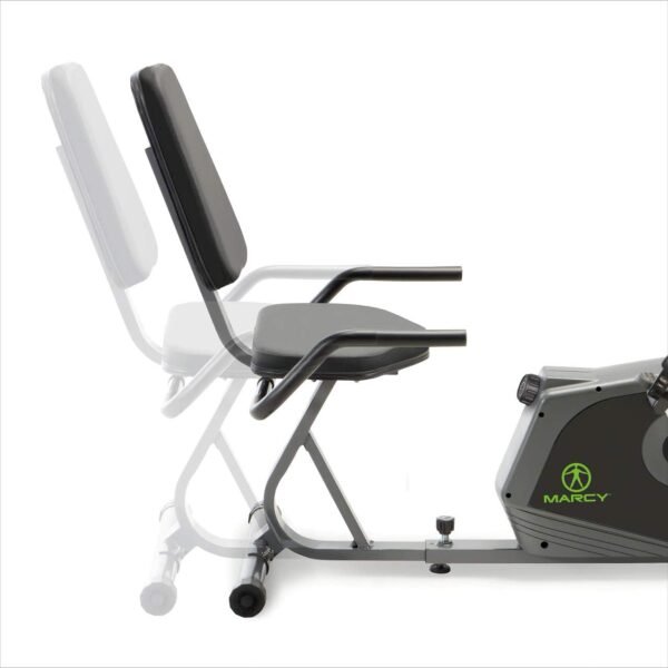 Marcy Magnetic Recumbent Exercise Bike For Home and Home Gym, With Digital Monitor And Quick Adjustable Seat NS-1206R - Image 4