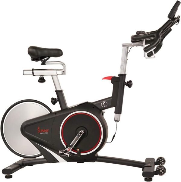 Sunny Health & Fitness Magnetic Rear Belt Drive Indoor Cycling Exercise Bike with RPM Cadence Sensor - SF-B1709, Black - Image 8