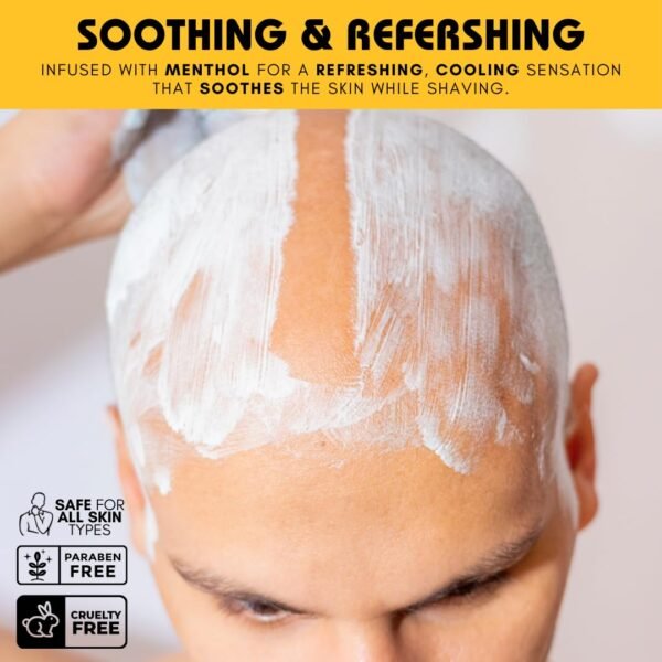Bee Bald SHAVE Premium Shaving Cream Goes On Light & Slick That's Incredibly Smooth & Quick For Both Face And Head, 6 Fl Oz - Image 7