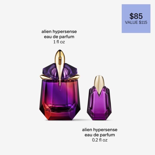 Mugler Alien Hypersense - Eau de Parfum - Women's Fragrance Gift Set - Floral & Woody - Perfume Travel Set - 1 Fl Oz & 0.2 Fl Oz Travel Size - Image 3