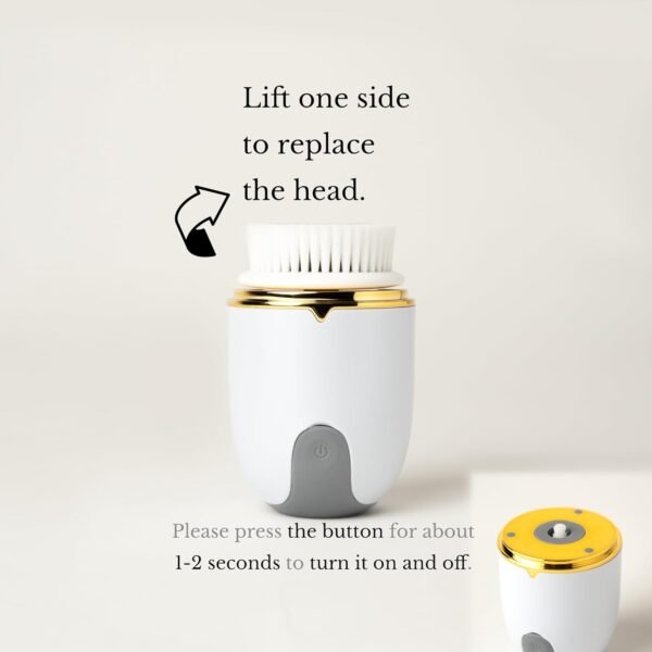 Waterproof Electric Face Brush with IPX5 Rating for Deep Cleansing and Exfoliation - Image 6
