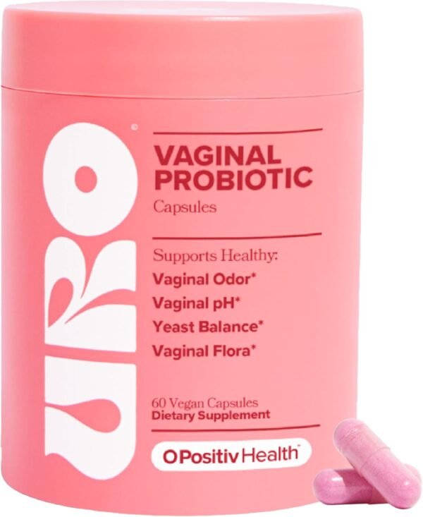 URO Vaginal Probiotics for Women pH Balance with Prebiotics & Lactobacillus Probiotic Blend - Women's Vaginal Health Supplement - Promote Healthy Vaginal Odor & Vaginal Flora, 60 Count (Pack of 1) - Image 2