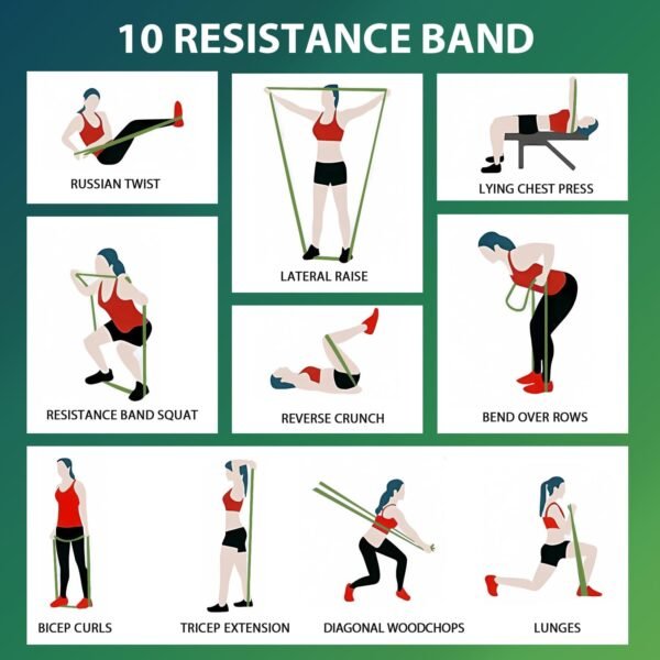 LEEKEY Resistance Bands, Exercise Bands Pull Up Assist Bands - Workout Bands Set - Bands for Working Out,Band for Men and Women Fitness Training, Physical Therapy,Home Workouts - Image 7