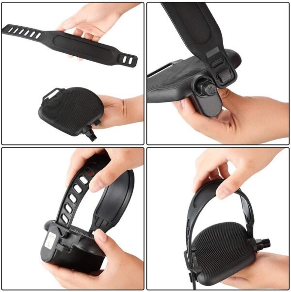 Exercise Bike Pedal Straps, Heavy Duty Adjustable Length Universal Pedal Strap Fits Most Bike Pedals Exercise Bike Bicycle Cycle for Home or Gym - Image 5