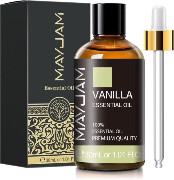 Vanilla Essential Oil 30ml/1.01fl.oz, MAYJAM Premium Vanilla Oils for Aromatherapy, Diffuser, Soap Making, Candle Making, Long Lasting Scents - Image 3