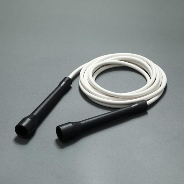 | White PVC Jump Ropes for Fitness 5MM | w/Unbreakable ABS Handles/Indoor/Outdoor Adjustable Speed Jump Rope | Skipping Rope for Men & Women & Boxing Jump Rope - Image 7